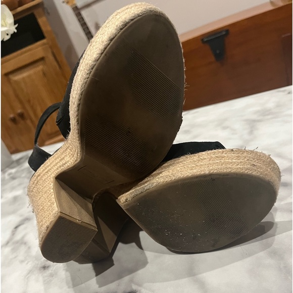 Black Suede Platform Espadrille by Sun + Stone Fey 8 - Picture 11 of 16